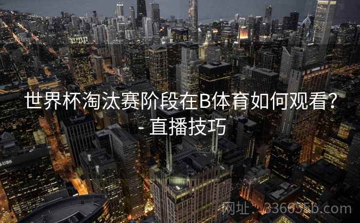 世界杯淘汰赛阶段在B体育如何观看？ - 直播技巧